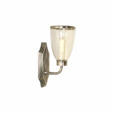 Westbrook Antique Silver Glass Hurricane Wall Sconce