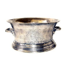 Distressed White Decorative Wine Tub