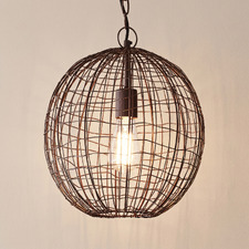 Cray Round Wire Weave Pendant Light