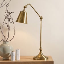 Cuba Brass Adjustable Desk Lamp
