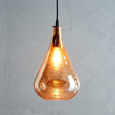 Lustre Teardrop Glass Pendant Light