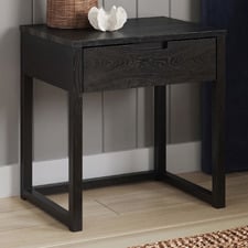 Rustic Olwen Oak Wood Bedside Table
