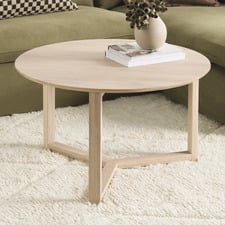 Olwen Round Oak Wood Coffee Table