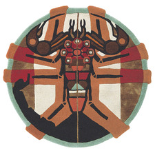 Scorpio Zodiac Hand-Tufted Wool-Blend Round Rug