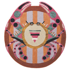 Cancer Zodiac Hand-Tufted Wool-Blend Round Rug