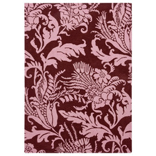 Pink Baroque Hand-Tufted Pure New Wool Rug