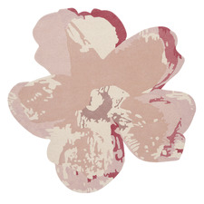 Pink Shaped Magnolia Hand-Tufted Rug