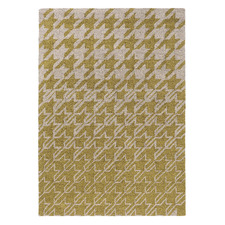 Mustard Houndstooth Outdoor Rug