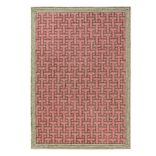 Dusted Pink T Monogram Outdoor Rug