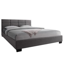 Light Grey Liam Upholstered Bed Frame