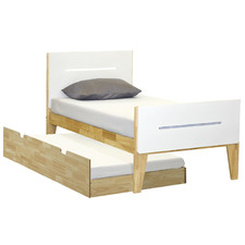 Willa Wooden King Single Bed with Trundle
