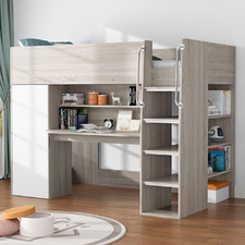 Horizon King Single Loft Bed with Shelves