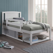 Clemmie Single Bed with Storage & Guardrail