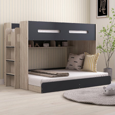 Campbell Single Over Double Bunk Bed with Shelves