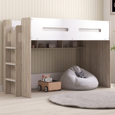 Campbell Single Loft Bed with Shelves