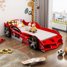 Gilbert Adjustable Racing Car Bed with Mattress