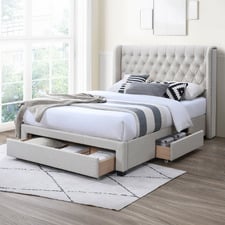 Alani Upholstered Bed Frame with Drawers