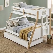 Ethan Single Over Double Bunk Bed with Single Trundle