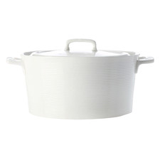 Casual White Evolve 1.7L Round Porcelain Casserole