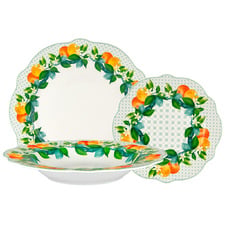 12 Piece Jardino Porcelain Dinner Set