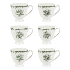 Rosetta 310ml Footed Mugs (Set of 6)