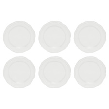 Florence Scalloped Rim Porcelain Side Plates (Set of 6)