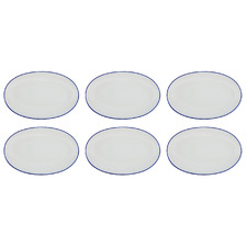 Cafe Blue Porcelain Appetiser Plates (Set of 6)