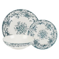 12 Piece Rosetta Porcelain Coupe Dinner Set