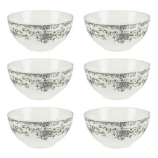 Rosetta Porcelain Coupe Bowls (Set of 6)