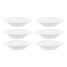 Florence Scalloped Rim Porcelain Bowls (Set of 6)