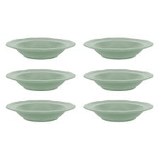 Florence Scalloped Rim Porcelain Bowls (Set of 6)