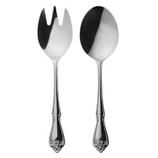 2 Piece Rosabella Stainless Steel Salad Server Set