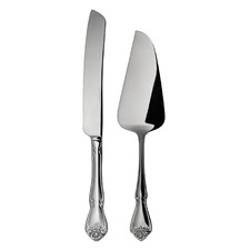 2 Piece Rosabella Stainless Steel Cake Server Set