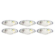 Frutta Scalloped 22cm Porcelain Pasta Bowls (Set of 6)