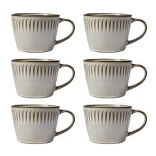 Leros 430ml Stoneware Coffee Mugs (Set of 6)