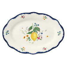 Frutta Scalloped 26cm Porcelain Oval Platter