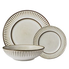 12 Piece Leros Stoneware Dinner Set