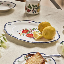 Frutta Scalloped 35cm Porcelain Oval Platter