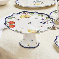 Frutta Scalloped 20cm Porcelain Footed Cake Stand
