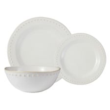 12 Piece Punto Stoneware Dinner Set
