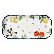 Frutta Scalloped Porcelain Oblong Platter