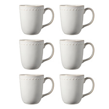 Punto 400ml Stoneware Coupe Mugs (Set of 6)
