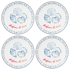 Shell Porcelain Coupe Side Plates (Set of 4)