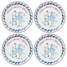 Mermaid Porcelain Coupe Side Plates (Set of 4)