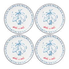 Palm Porcelain Coupe Side Plates (Set of 4)