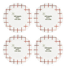 Mangia Porcelain Coupe Side Plates (Set of 4)