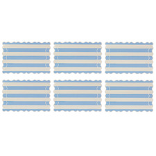 Stripes Banda Scallop Placemats (Set of 6)