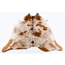 Brown Speckled Natural Cowhide Rug