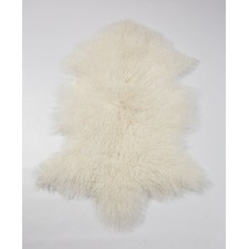 Ivory Mongolian Sheepskin Rug