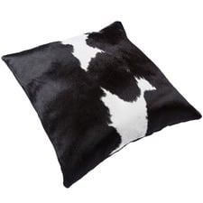 Black & White Asari Cow Hide Cushion